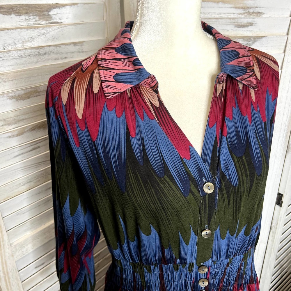Soft SURROUNDINGS Women's Ancient Isle Shirt Dress Multicolor NEW Medium Petite - Picture 10 of 16
